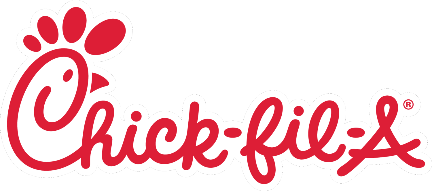 Chick-fil-A logo featuring a stylized chicken silhouette and the brand name in red and white colors.